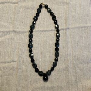 Chunky black and grey stone necklace
